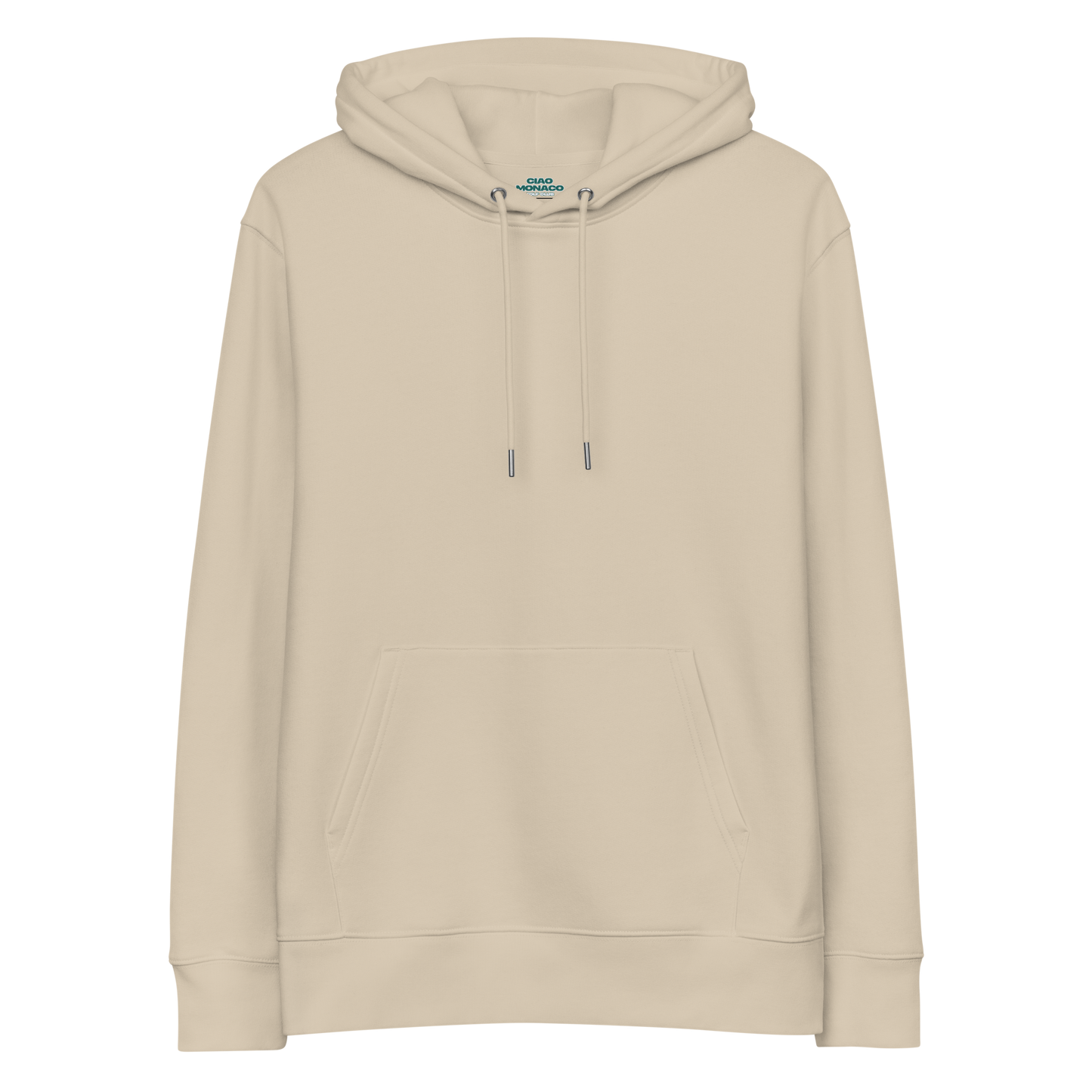Front view of sand hoodie with kangaroo pocket